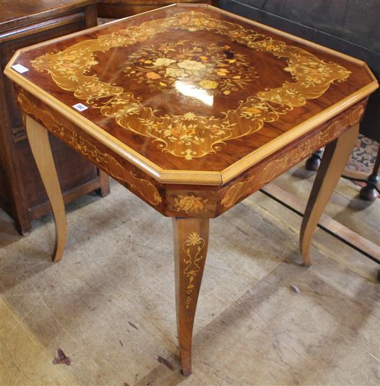 Marquetry games table